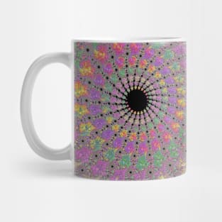 Colorful Trippy Funky Spiral Fractal Art Mug